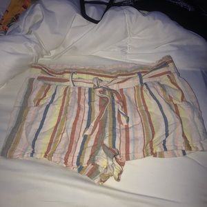 Striped flowy shorts